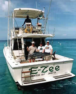 Blue Marlin Landed on ezee Deep Sea Fishing Boat